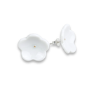 Pendientes flor punto oro presión mediano