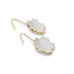 Pendientes flor borde oro md. Gancho