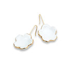 Pendientes flor borde oro md. Gancho