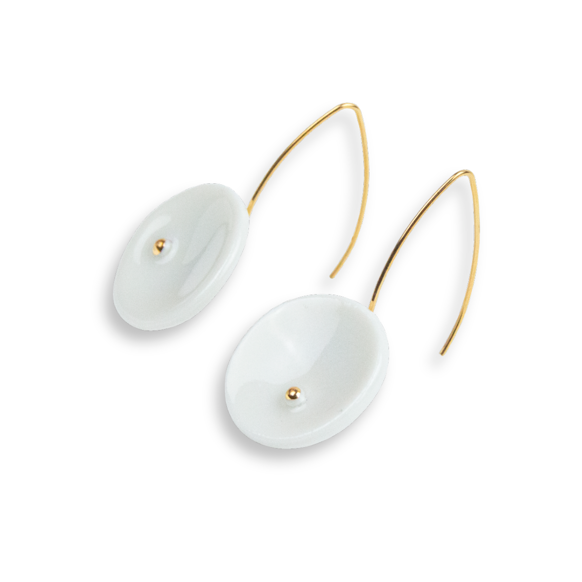 Pendientes punto oro gancho