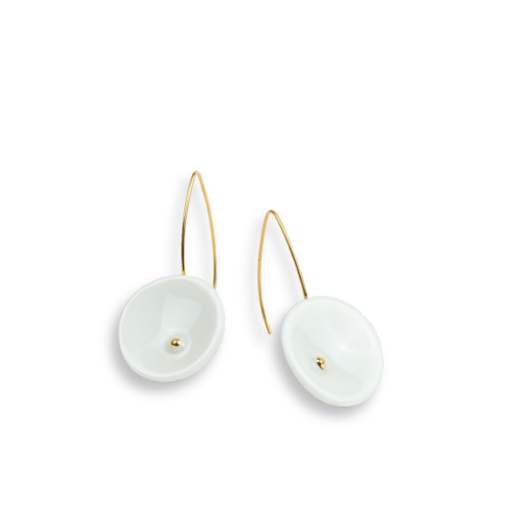 Pendientes punto oro gancho