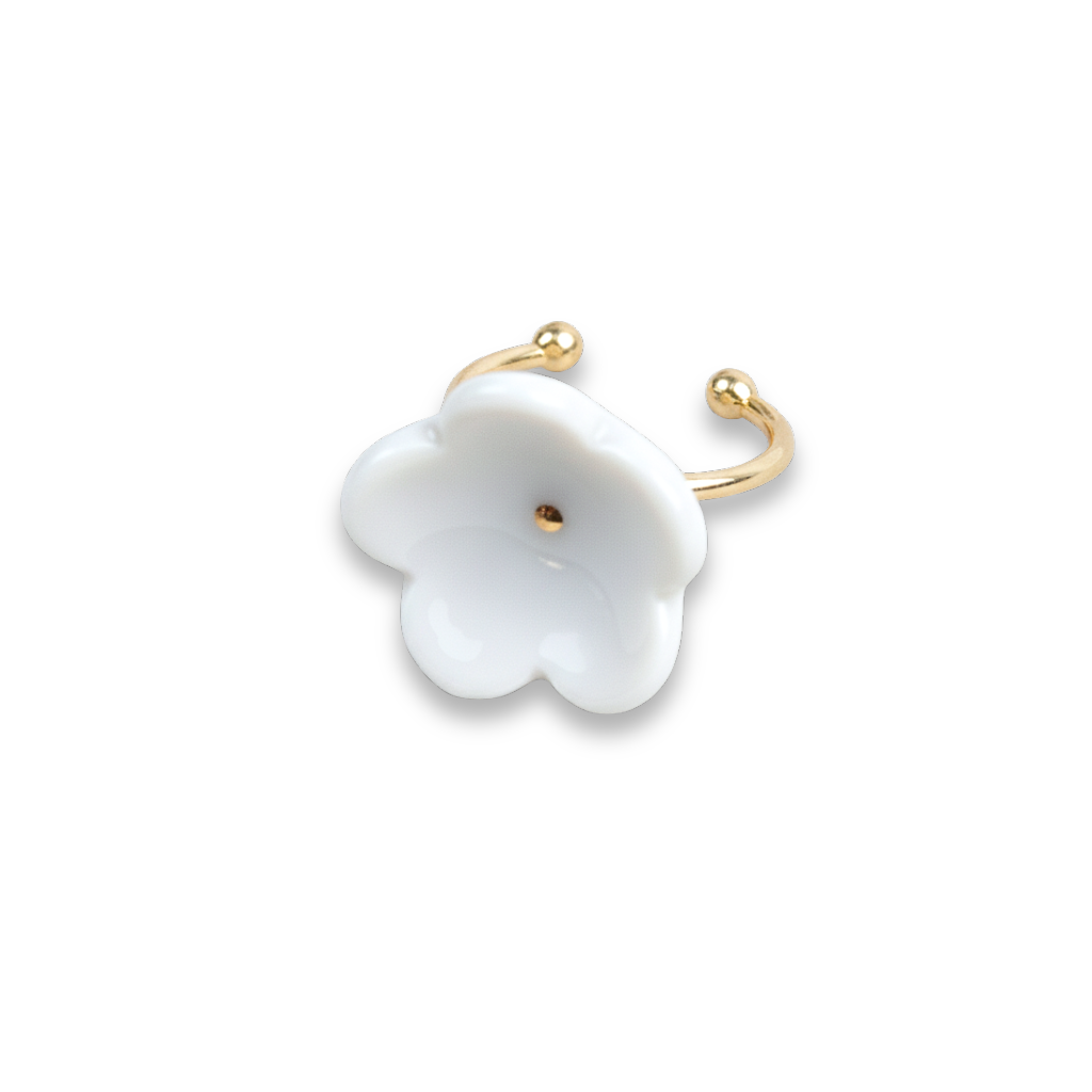 Anillo flor punto oro