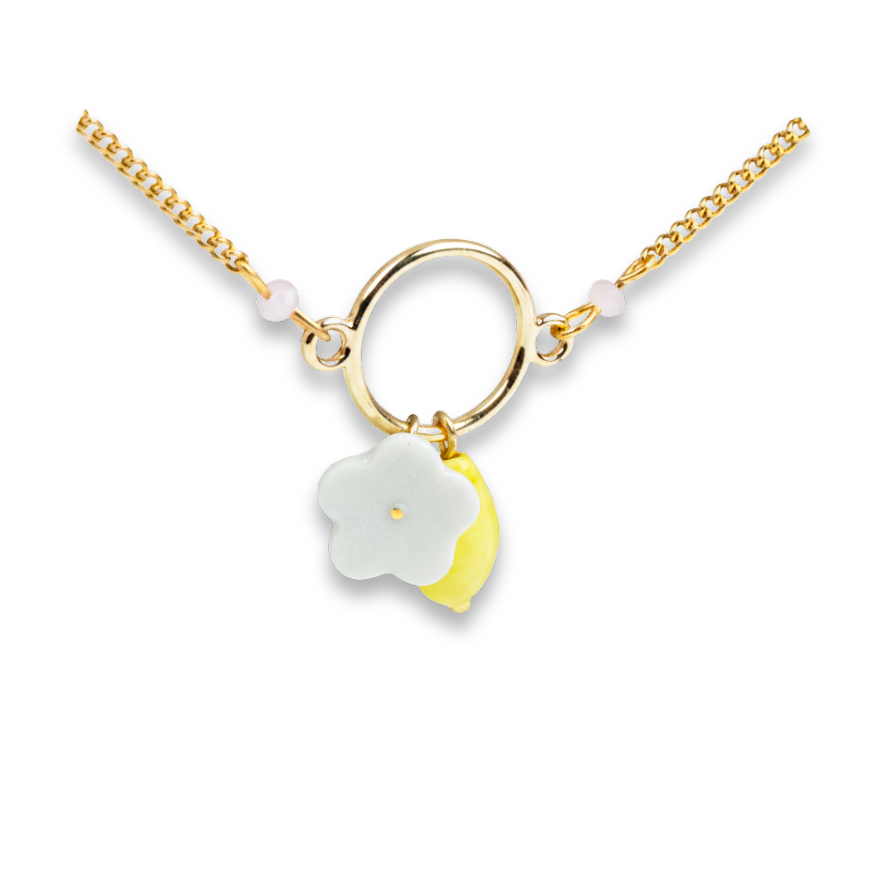 Colgante azahar limón cadena circulo