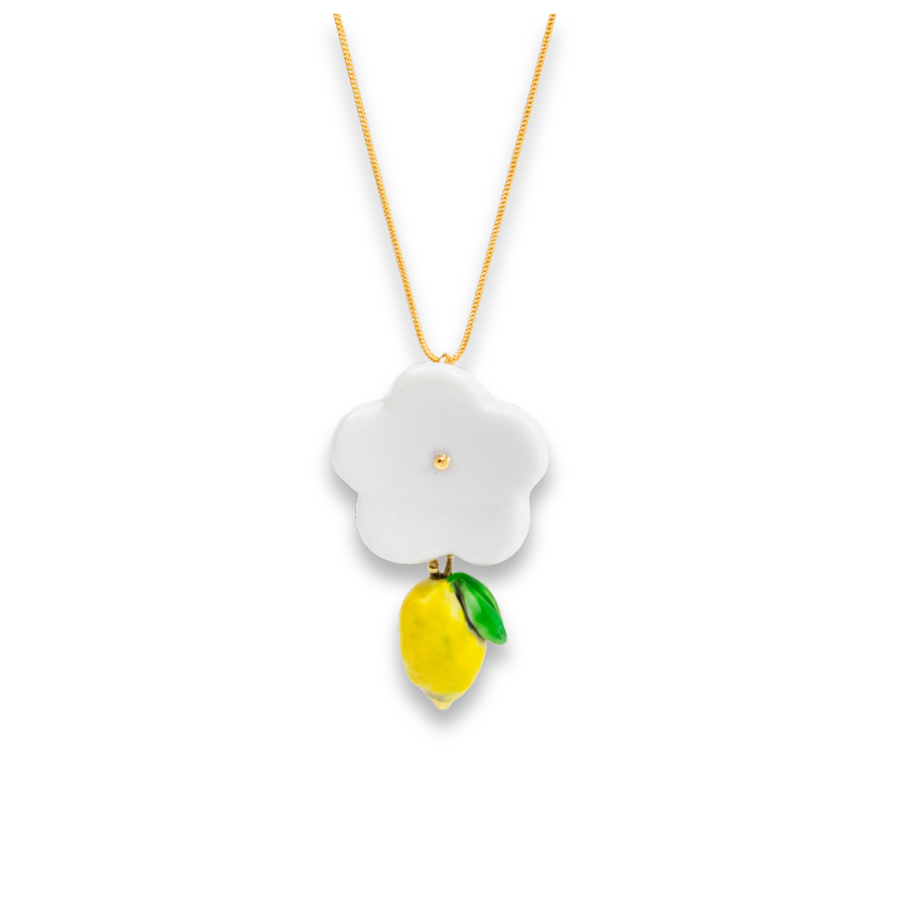 Colgante limón y flor pequeño