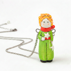 Colgante Principito porcelana modelado