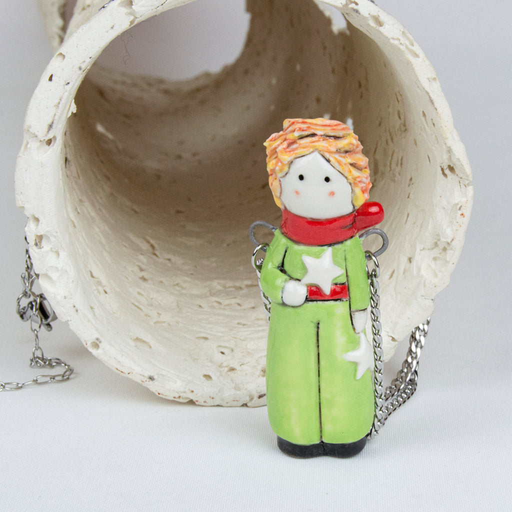 Colgante Principito porcelana modelado