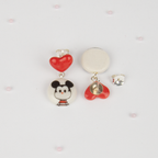 Pendientes  Mickey corazon cortos
