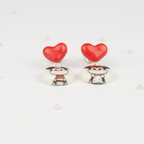 Pendientes  Mickey corazon cortos