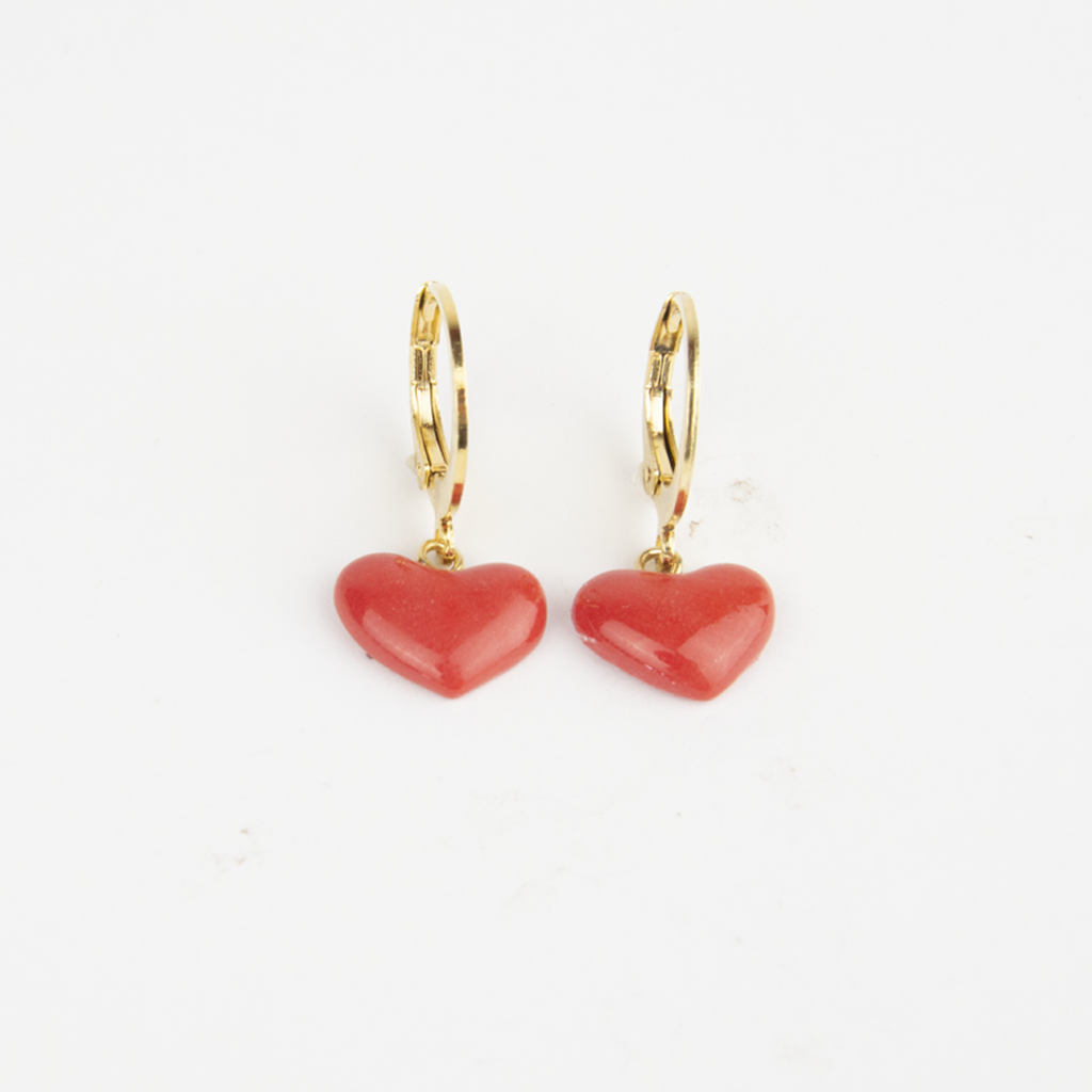 Pendientes love tree art decó corazon