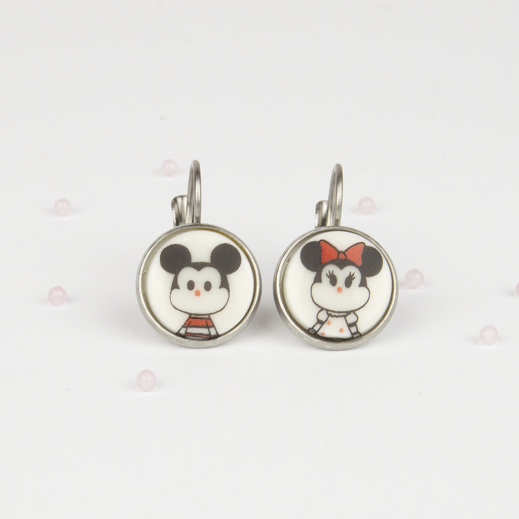 Pendientes Mickey acero