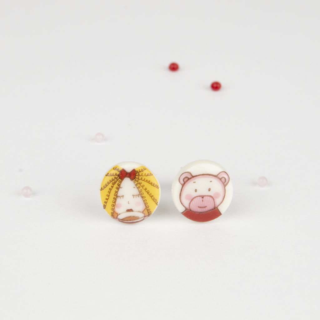 Pendientes Ricitos de oro mini
