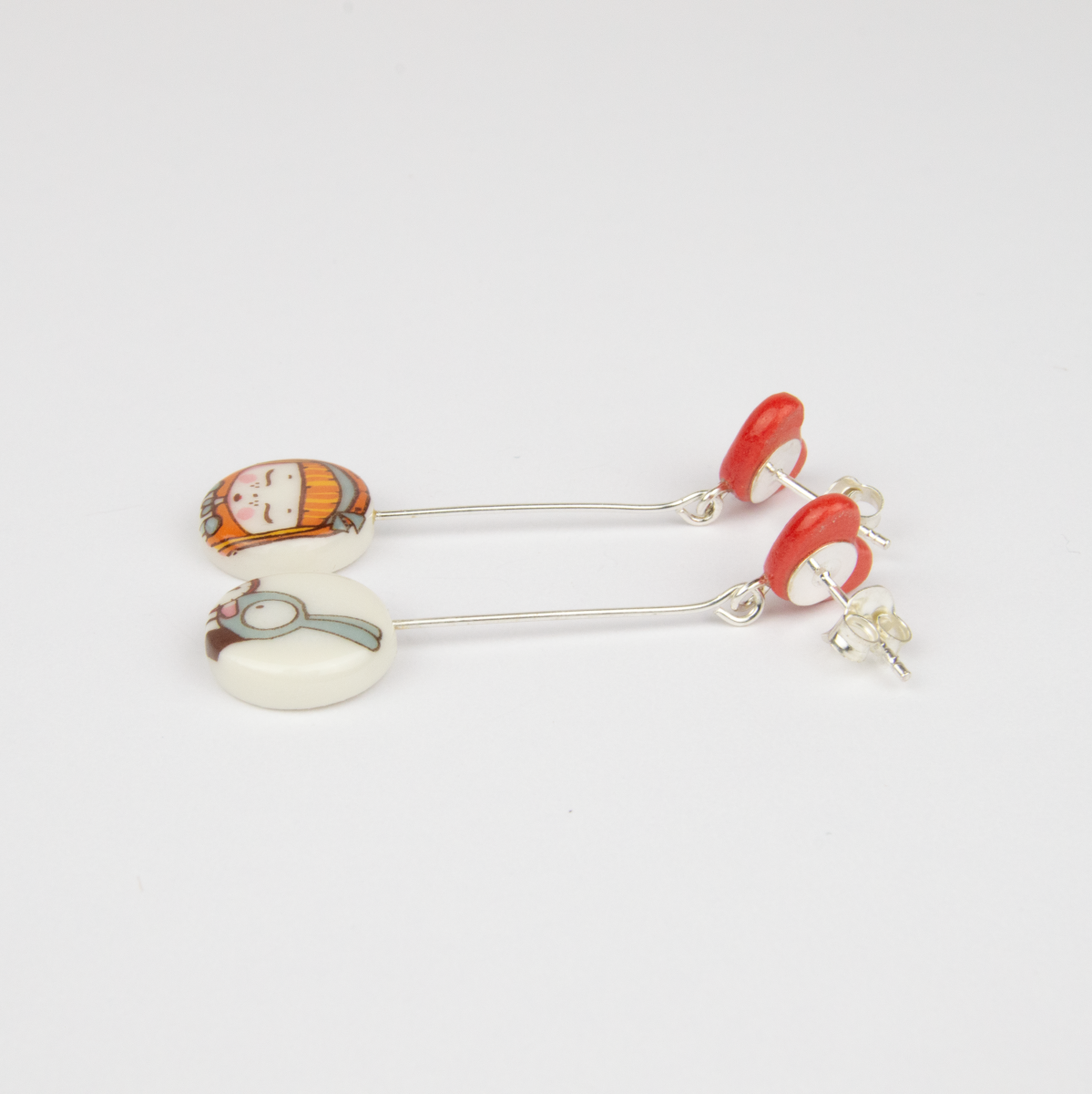 Pendientes Alicia corazón largos