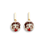 Pendientes Betty Boop barra acero