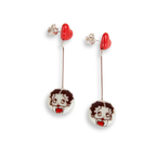 Pendientes Betty Boop corazón largos