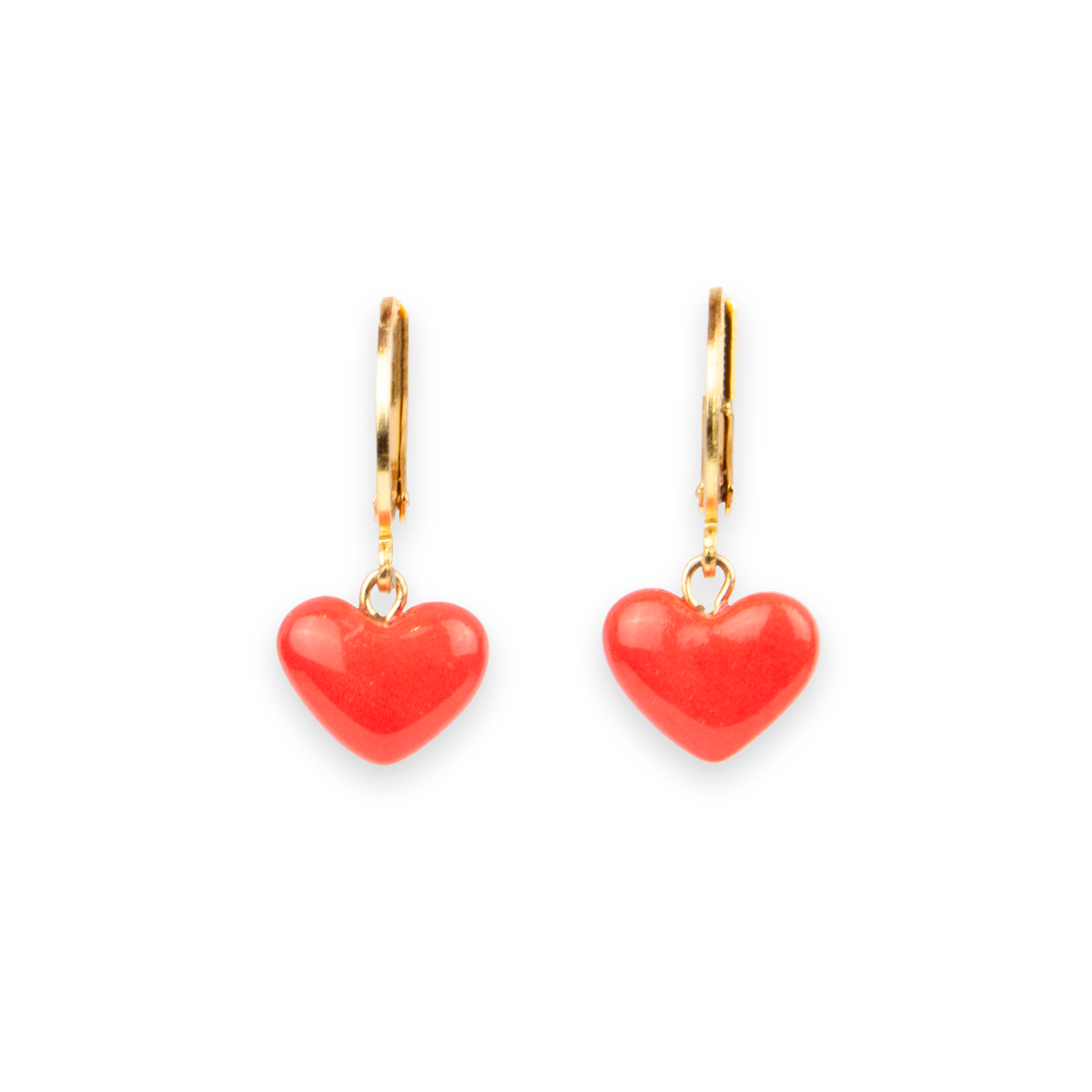 Conjunto art decó corazon rojo