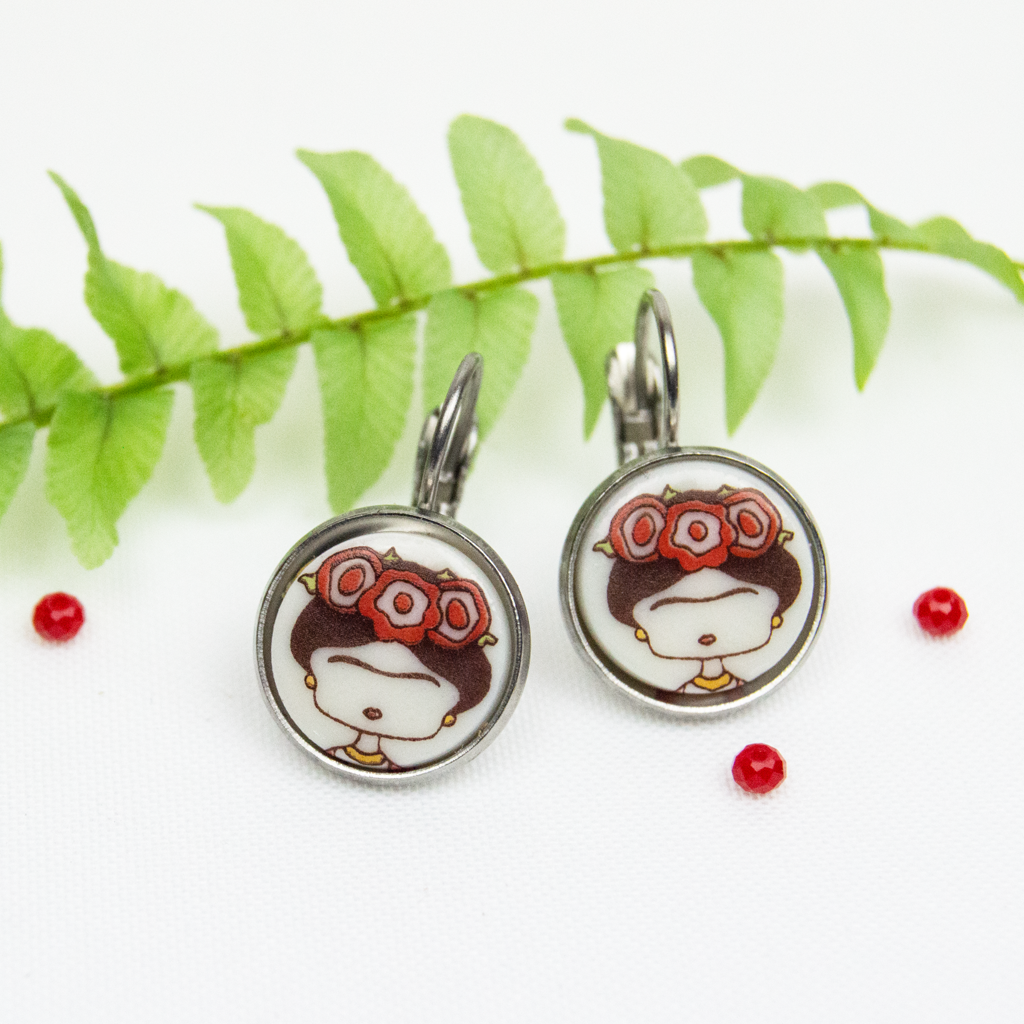 Pendientes Frida acero