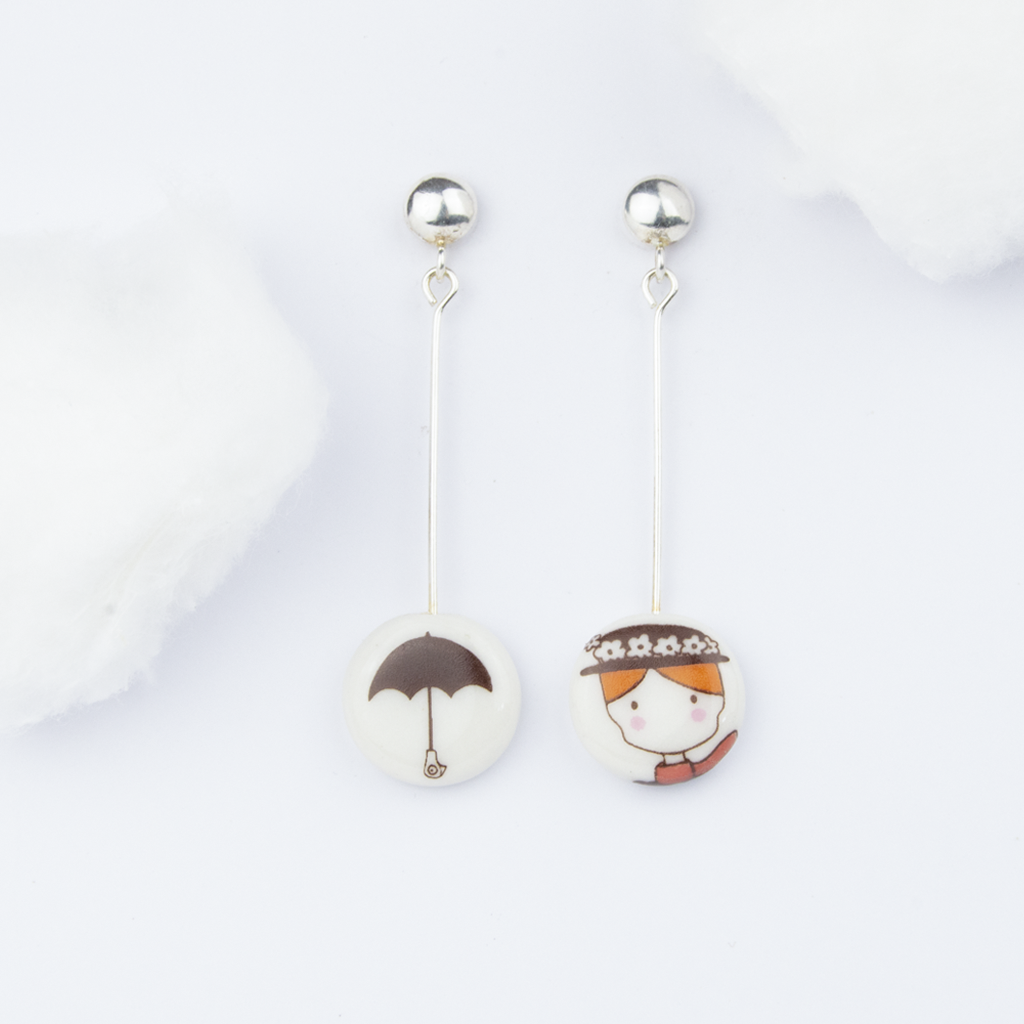 Pendientes Mary Poppins largos