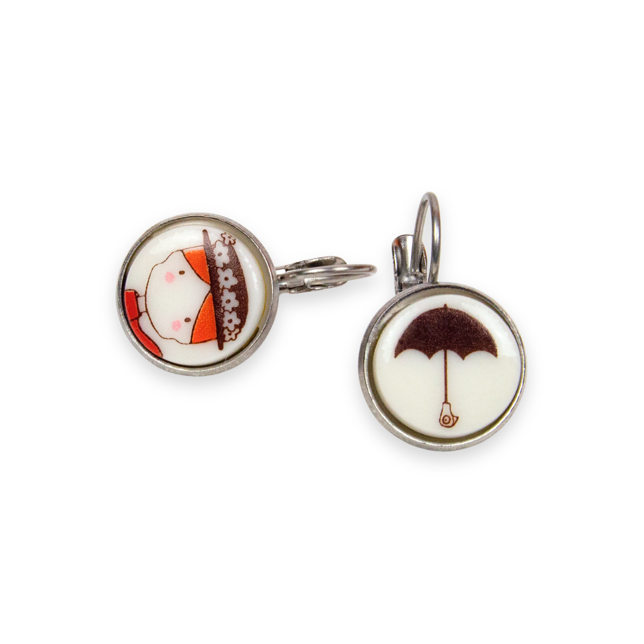 Pendientes Mary Poppins acero
