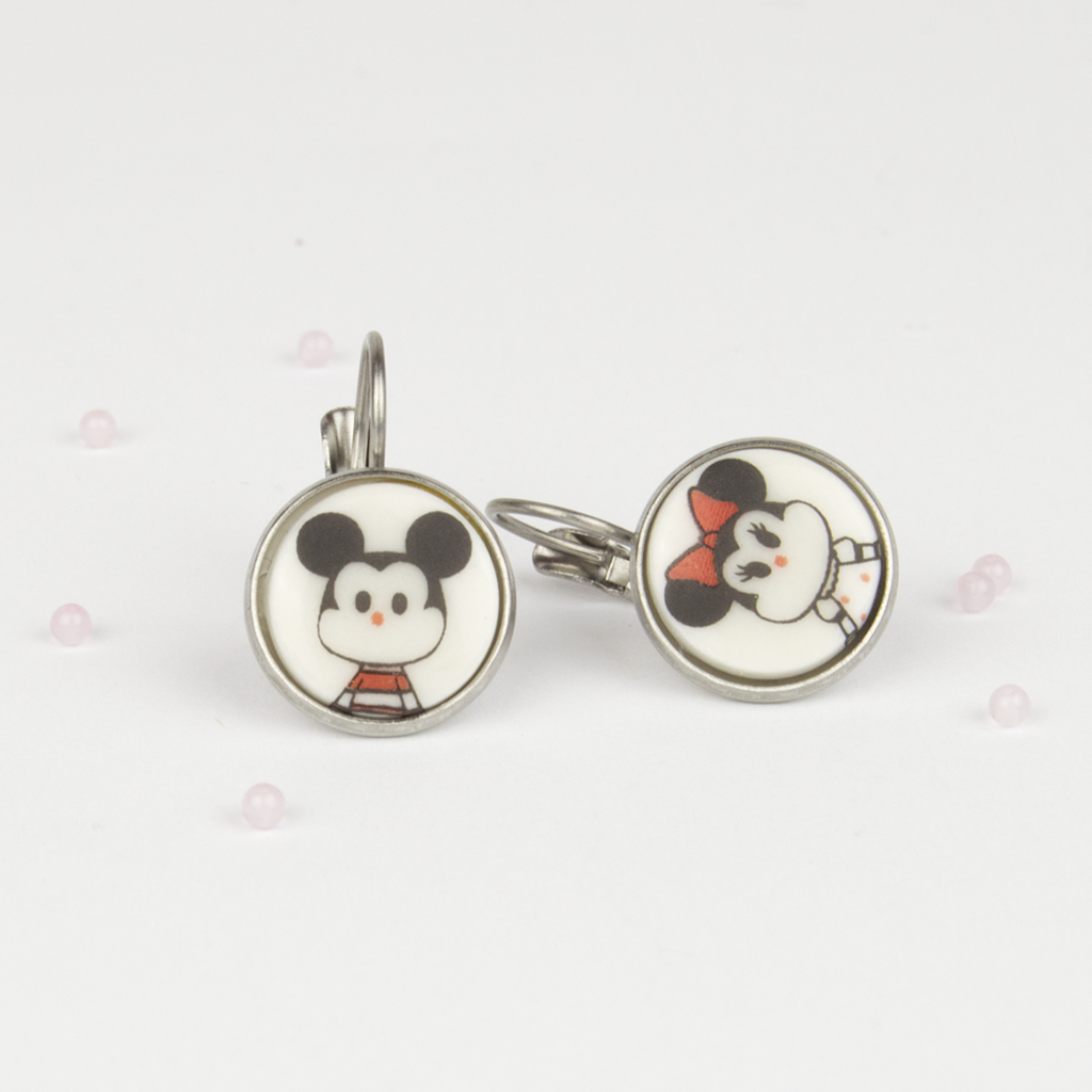 Pendientes Mickey acero