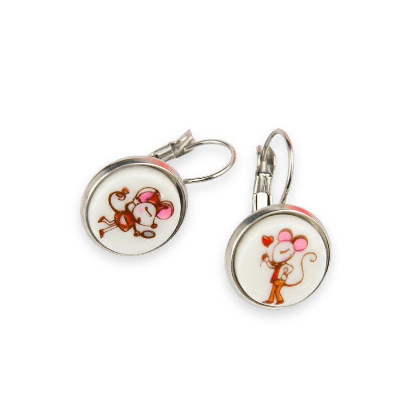 Pendientes Ratita Presumida acero