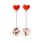 Pendientes corazón largos Ratita presumida