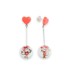 Pendientes corazón largos Ratita presumida