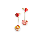 Pendientes Ricitos de oro corazón largos