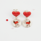 Pendientes Sabueso corazón cortos