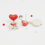 Pendientes Sabueso corazón cortos