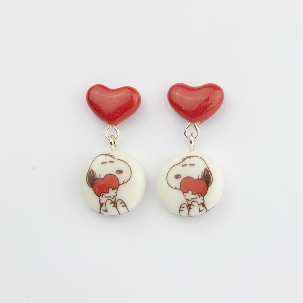 Pendientes Sabueso corazón cortos