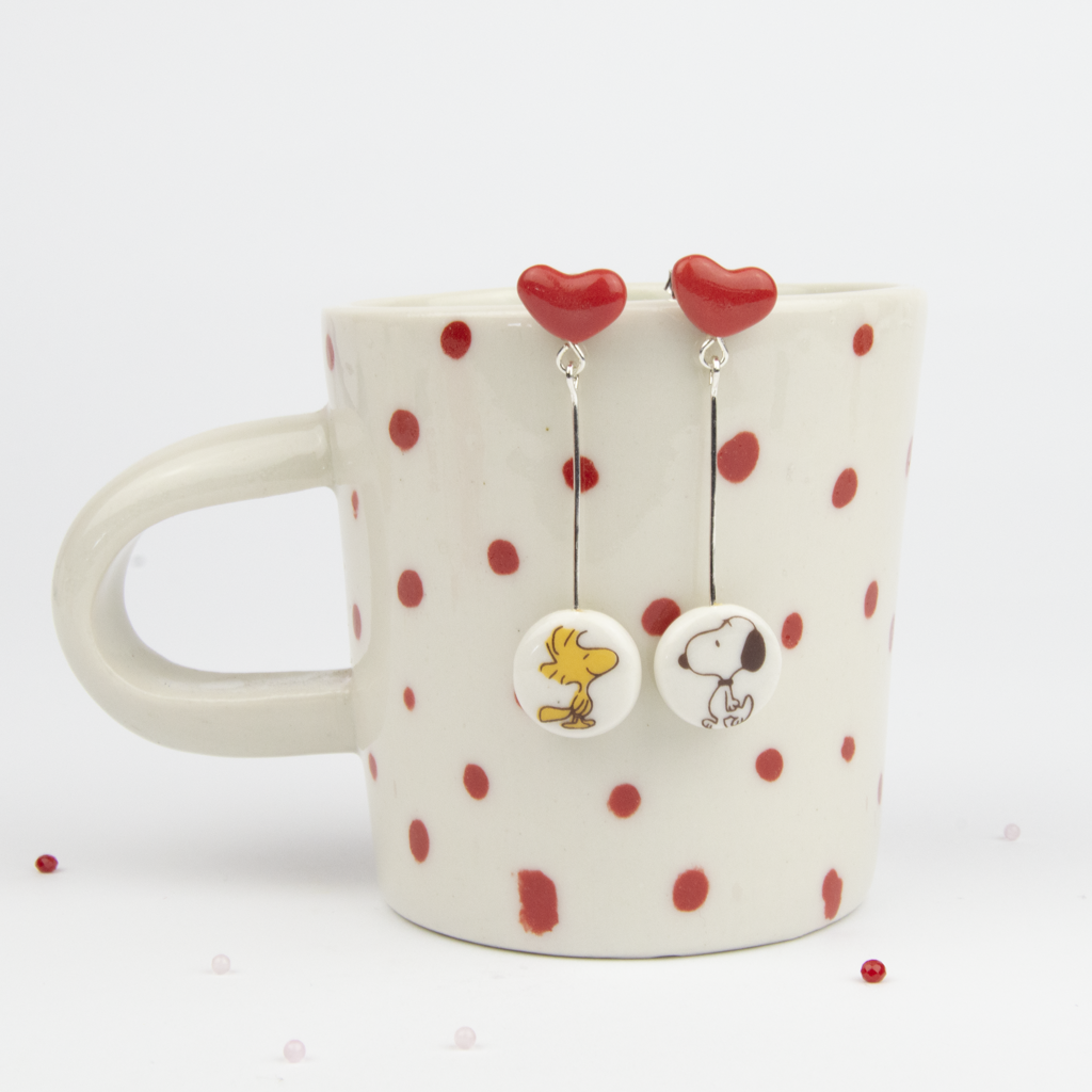Pendientes Sabueso corazon largos