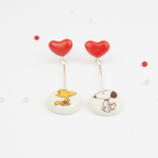 Pendientes Sabueso corazon largos