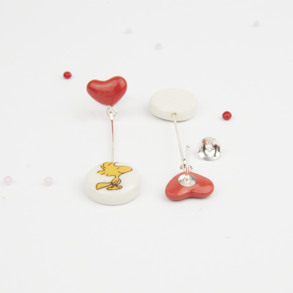 Pendientes Sabueso corazon largos