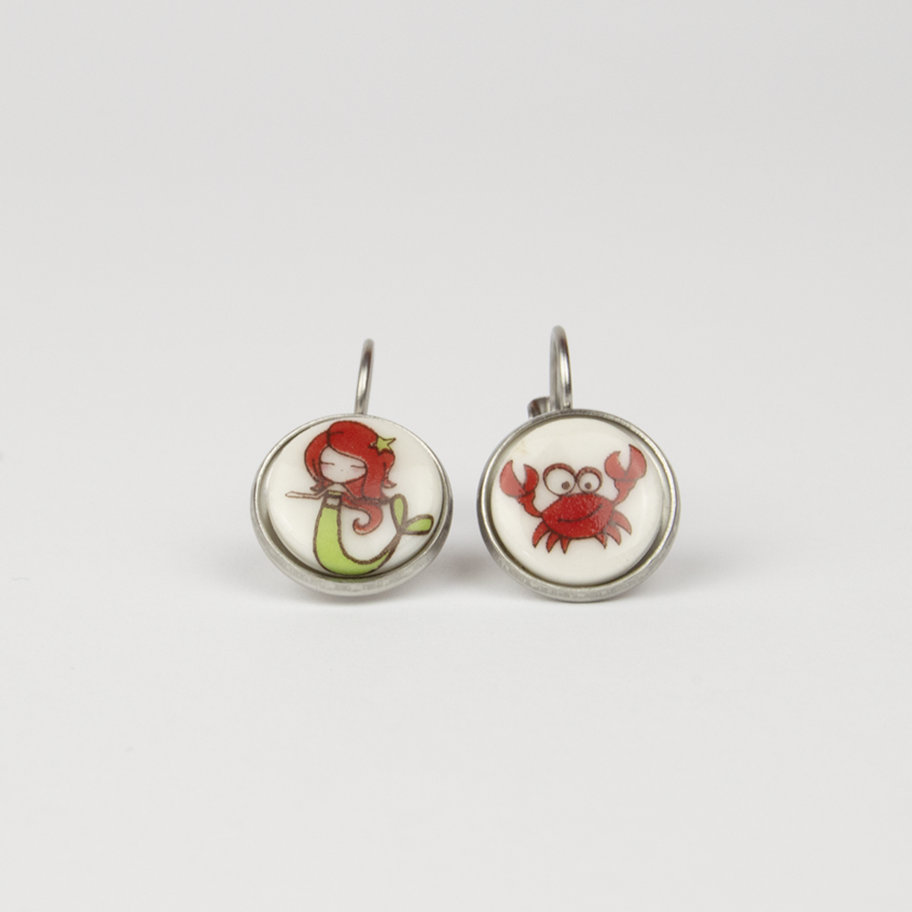 Pendientes Sirenita acero