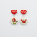 Pendientes corazón cortos Sirenita