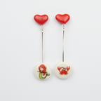Pendientes corazón largos Sirenita