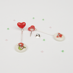 Pendientes corazón largos Sirenita
