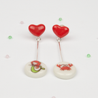 Pendientes corazón largos Sirenita