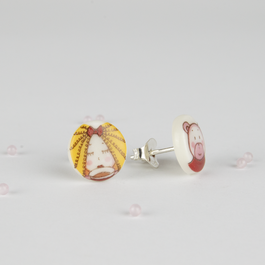 Pendientes Ricitos de oro mini