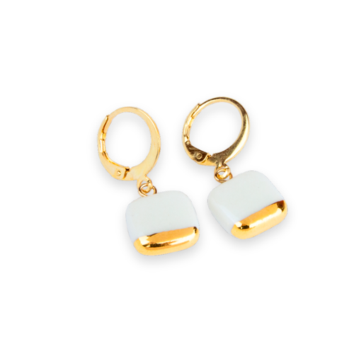 Pendientes art decó cuadrados