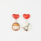 Pendientes Alicia corazón cortos