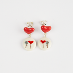 Pendientes love tree corazón cortos