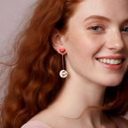 Pendientes corazón largos Ratita presumida