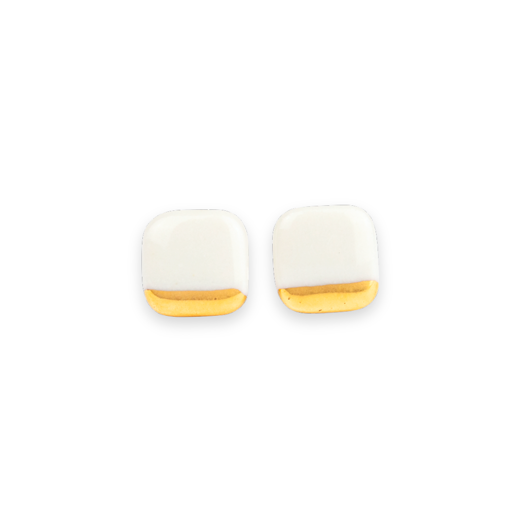 Pendientes oro mini cuadrados