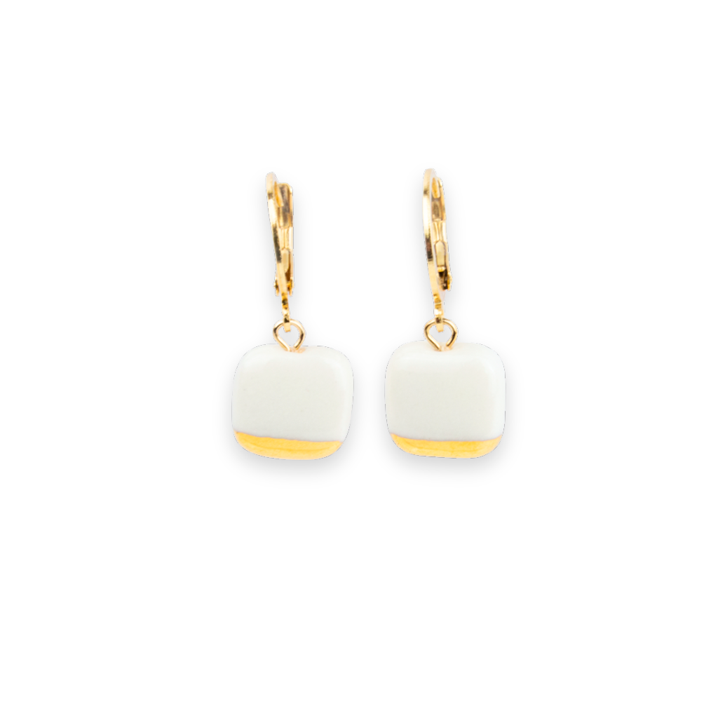 Pendientes art decó cuadrados