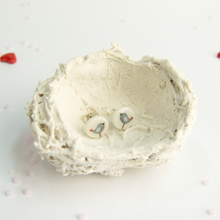 Pendientes mini pajaritos