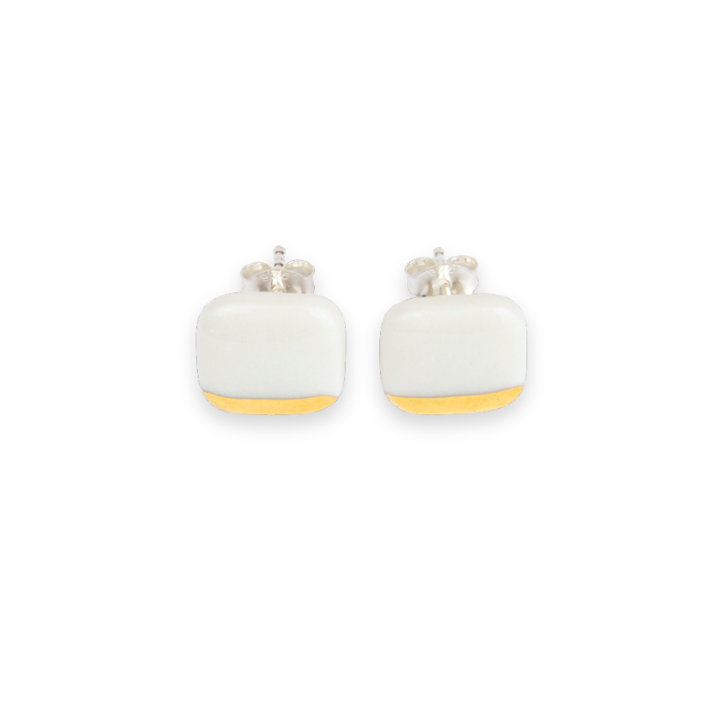 Pendientes oro mini cuadrados