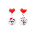 Pendientes corazón cortos Ratita presumida
