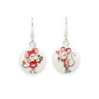 Pendientes Porcelana Ratita gancho