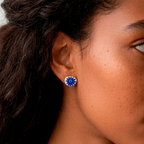 Pendiente cobalto ovalo pq.